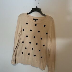 Banana Republic Beige Lightweight Sweater with Black Accents